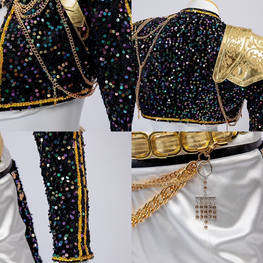 Kpop Demon Hunters Rumi Cosplay Costume Golden Stage Outfits