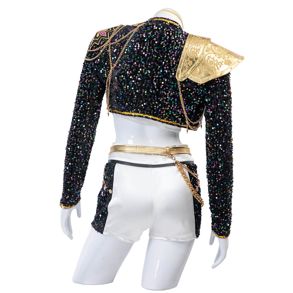 Kpop Demon Hunters Rumi Cosplay Costume Golden Stage Outfits