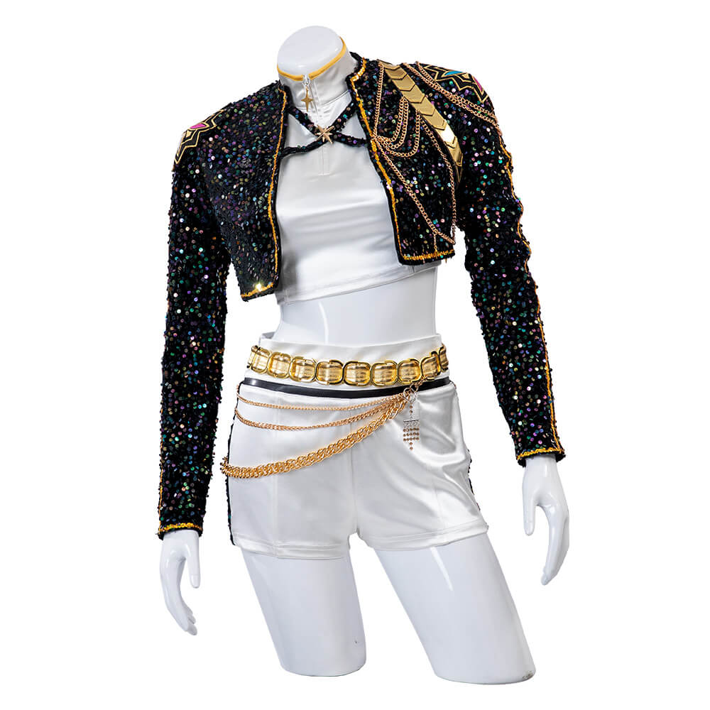 Kpop Demon Hunters Rumi Cosplay Costume Golden Stage Outfits