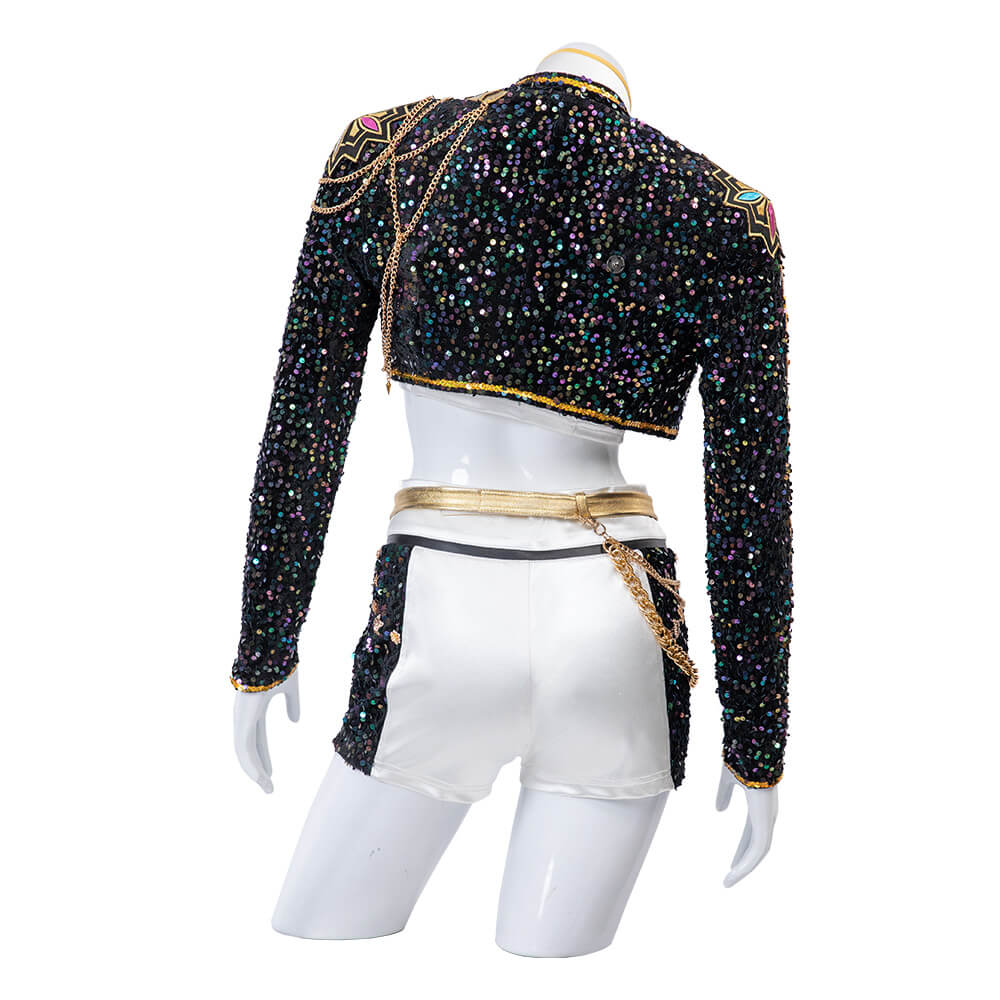 Kpop Demon Hunters Rumi Cosplay Costume Golden Stage Outfits