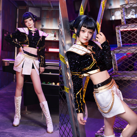 Kpop Demon Hunters Zoey Cosplay Costume Golden Stage Outfits