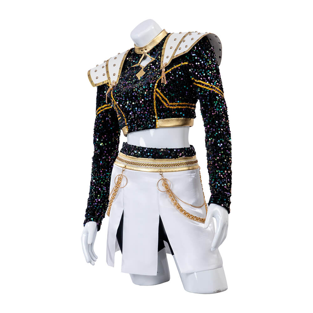 Kpop Demon Hunters Zoey Cosplay Costume Golden Stage Outfits