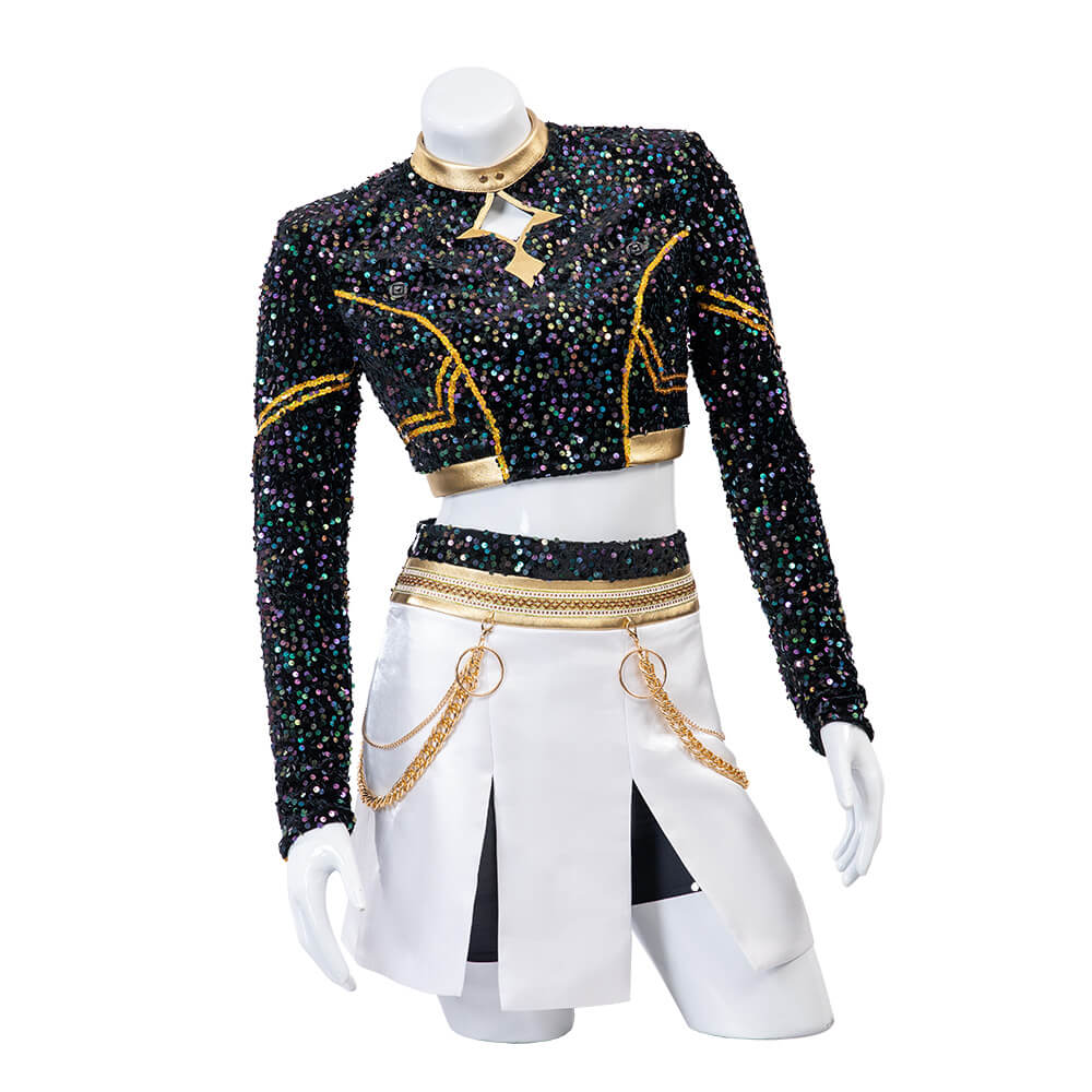 Kpop Demon Hunters Zoey Cosplay Costume Golden Stage Outfits