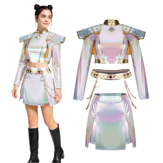 Kpop Demon Hunters Zoey Stage Outfits Cosplay Costume What Is Sounds Like