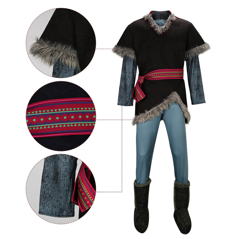 Frozen Kristoff Bjorgman Cosplay Costume Halloween Vikidoky