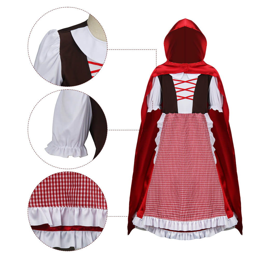 Girls Little Red Riding Hood Cosplay Costume Halloween