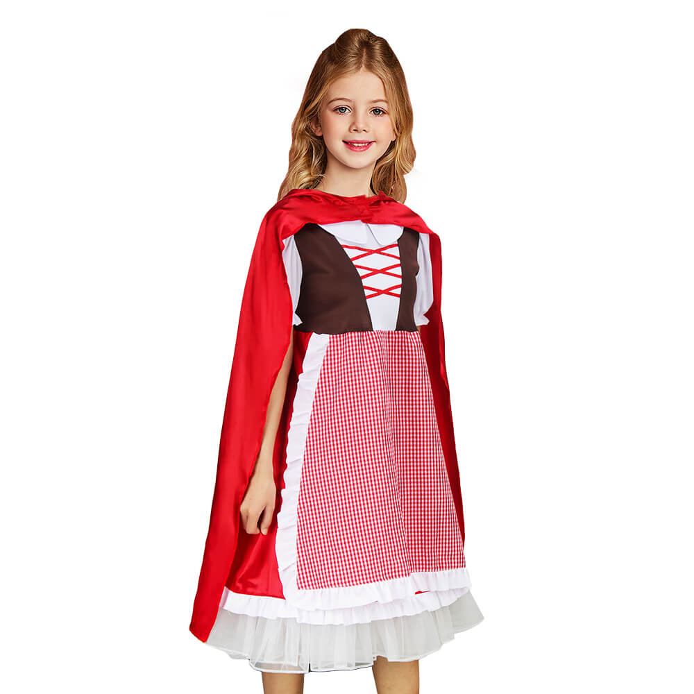 Girls Little Red Riding Hood Cosplay Costume Halloween