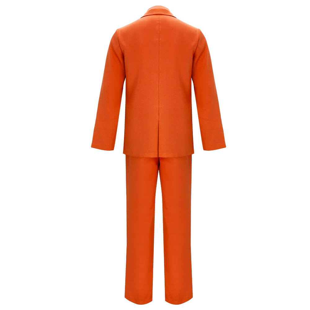 Lloyd Christmas Dumb and Dumber Orange Suit Cosplay Costume for Men Vikidoky