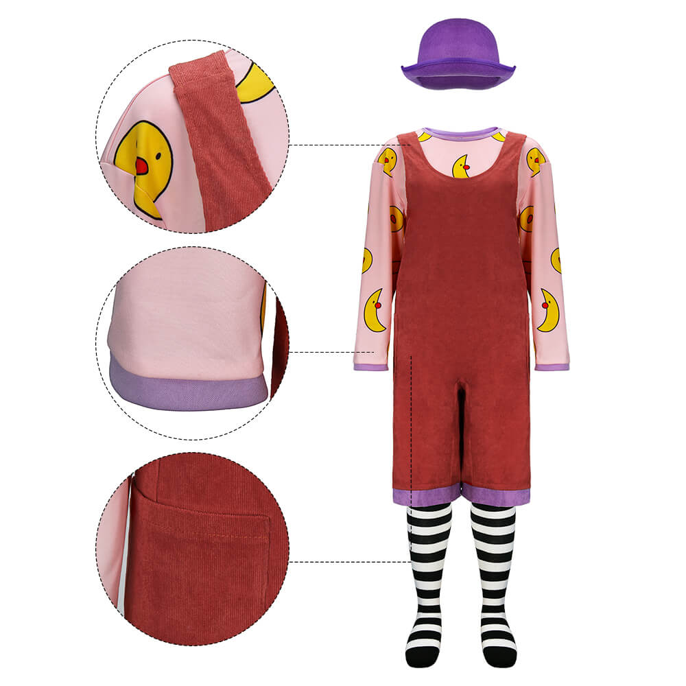 Loonette The Clown Cosplay Costume The Big Comfy Couch Halloween (Ready to Ship) Vikidoky
