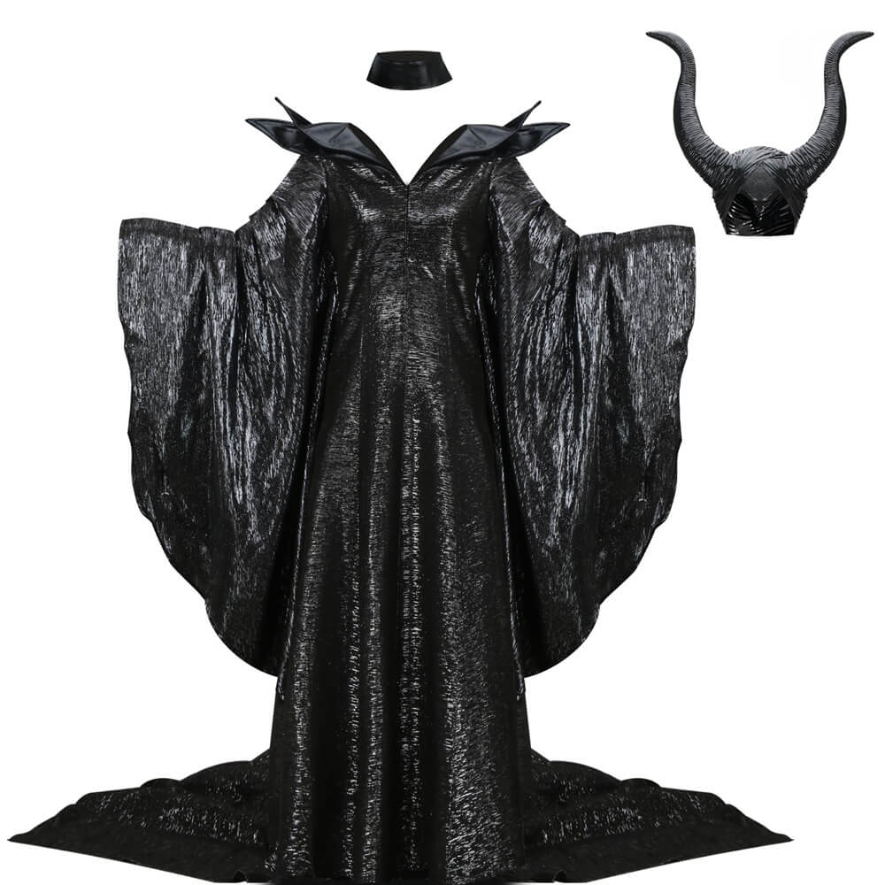 Disney Maleficent Angelina Jolie Cosplay Costume Helmet Mistress of Evil Vikidoky