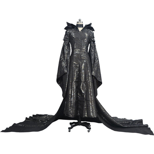 Disney Maleficent Angelina Jolie Cosplay Costume Dress Helmet Mistress of Evil Vikidoky