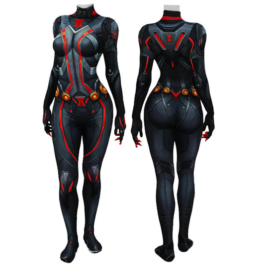 Marvel Rivals Black Widow Cosplay Costume Default Style Bodysuit Vikidoky