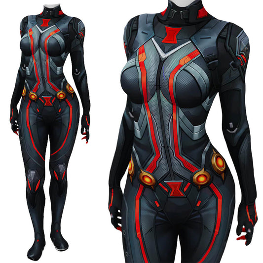 Marvel Rivals Black Widow Cosplay Costume Default Style Bodysuit Vikidoky