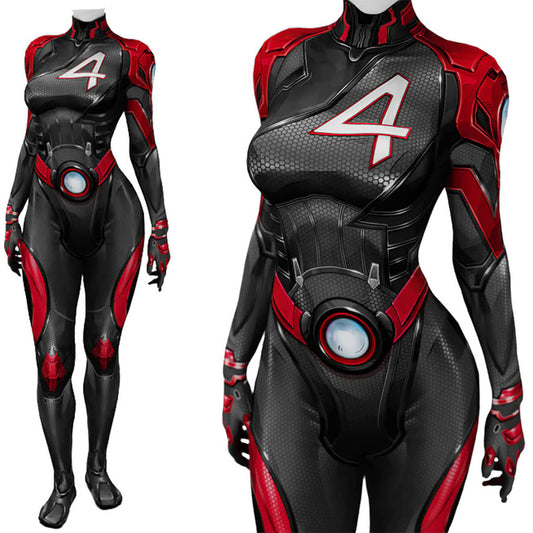 Marvel Rivals Invisible Woman Cosplay Costume Blood Shield Skin Sue Storm Jumpsuit Vikidoky