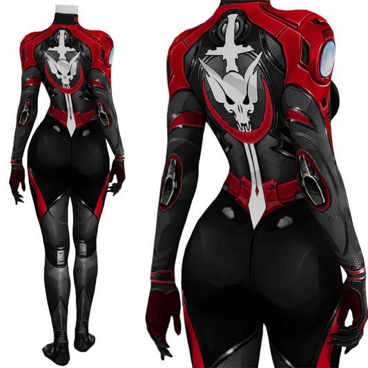 Marvel Rivals Invisible Woman Cosplay Costume Blood Shield Skin Sue Storm Jumpsuit Vikidoky