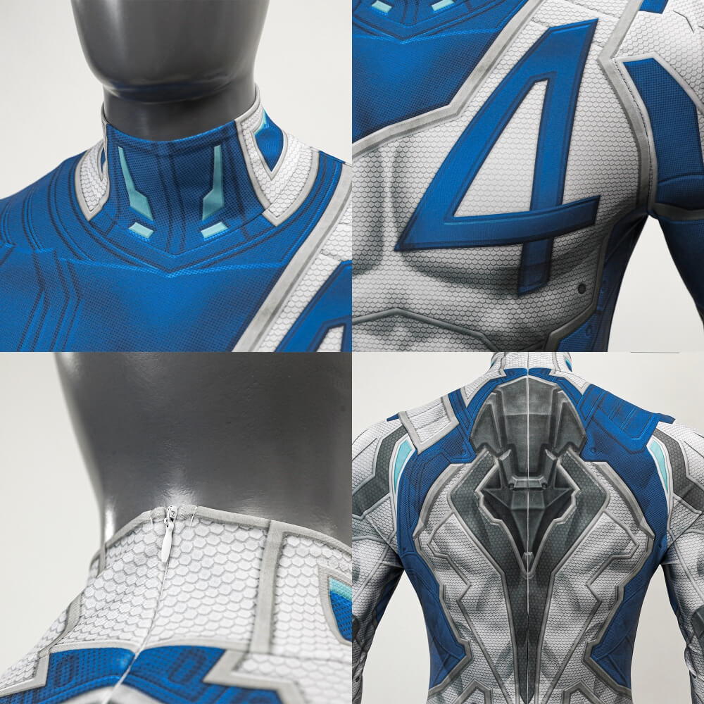 Rivals Mister Fantastic Reed Richards Cosplay Costume Jumpsuit Vikidoky