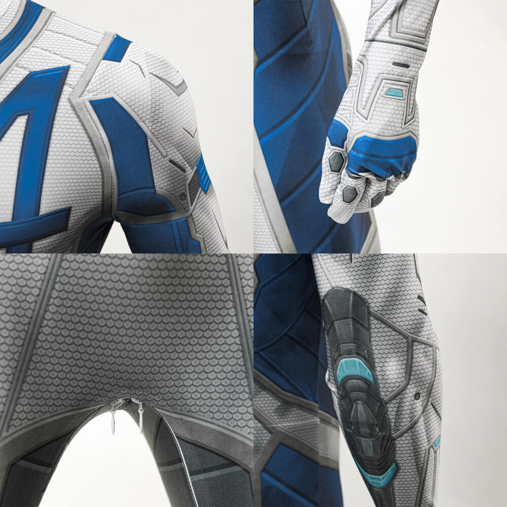 Rivals Mister Fantastic Reed Richards Cosplay Costume Jumpsuit Vikidoky