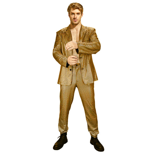 Men's Disco Costumes Jacket Pants Halloween Cosplay Vikidoky