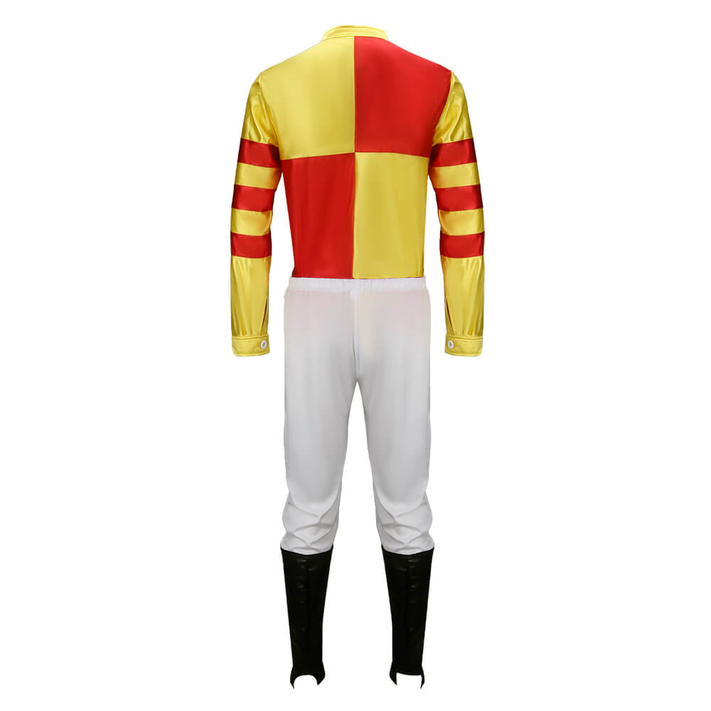Adults Horse Jockey Costume Fancy Dress Uniform Vikidoky