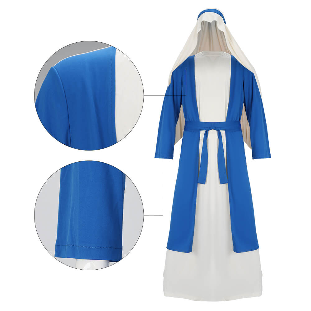Men's Saint Biblical Religious Costume Jesus Sherherd Fancy Dress for Halloween Vikidoky