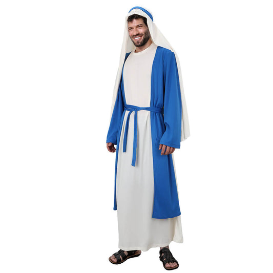 Men's Saint Biblical Religious Costume Jesus Sherherd Fancy Dress for Halloween Vikidoky