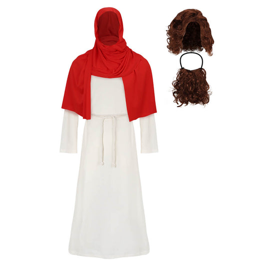 Men's Saint Biblical Religious Costume Robe Scarf Shawl Halloween Fancy Dress Vikidoky