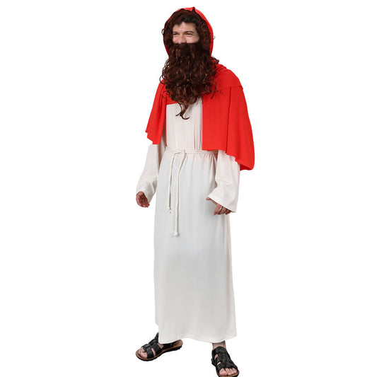 Men's Saint Biblical Religious Costume Robe Scarf Shawl Halloween Fancy Dress Vikidoky