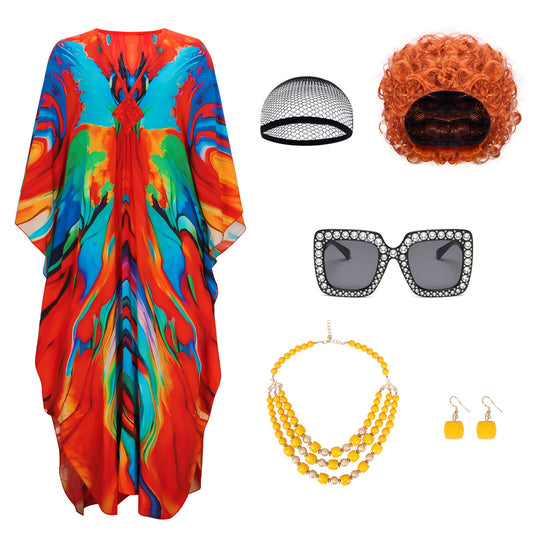 Mrs. Roper Romp Cosplay Costume Halloween Costume Helen Roper 70s Fancy Dress