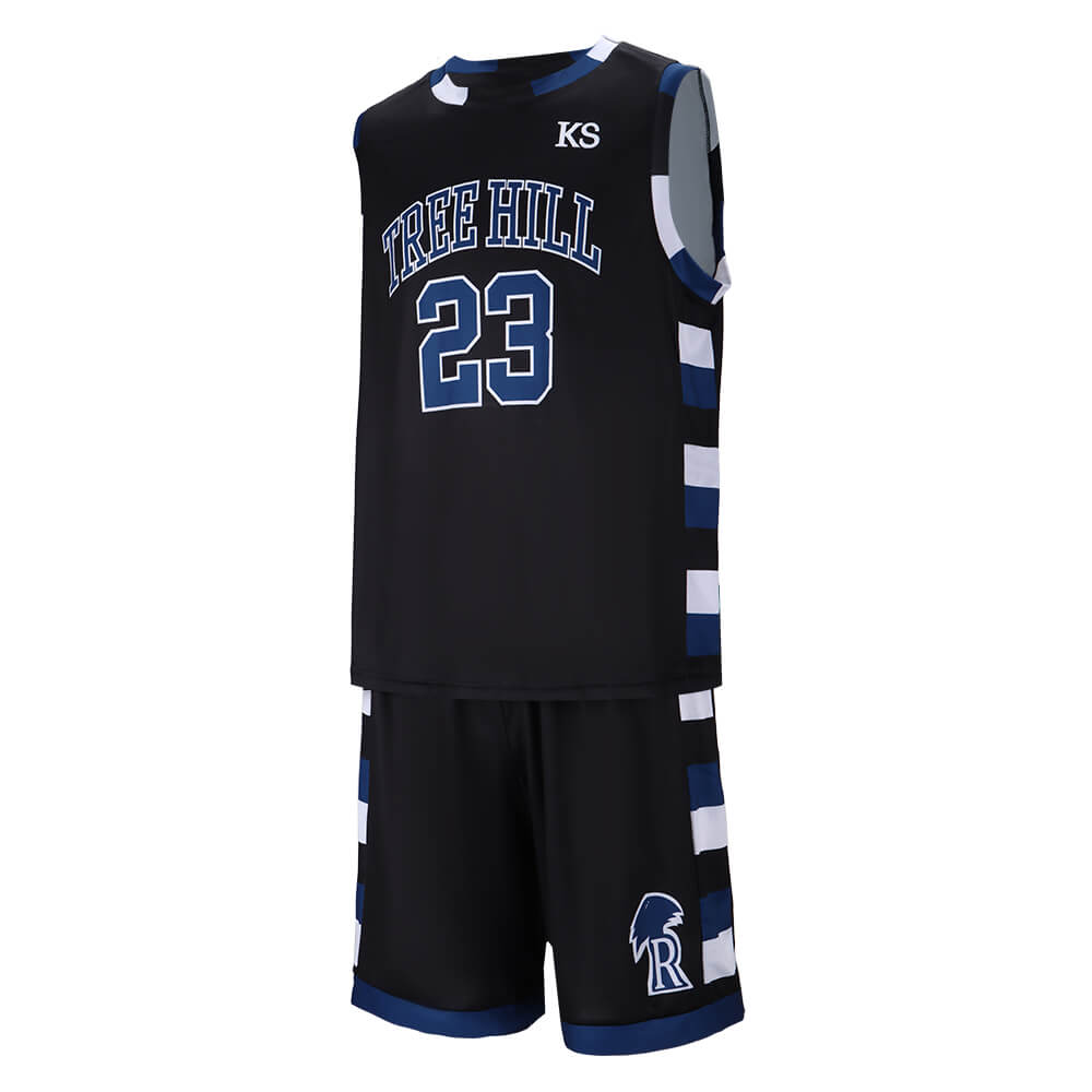 One Tree Hill Ravens Nathan Scott #23 Basketball Jersey Black Vikidoky