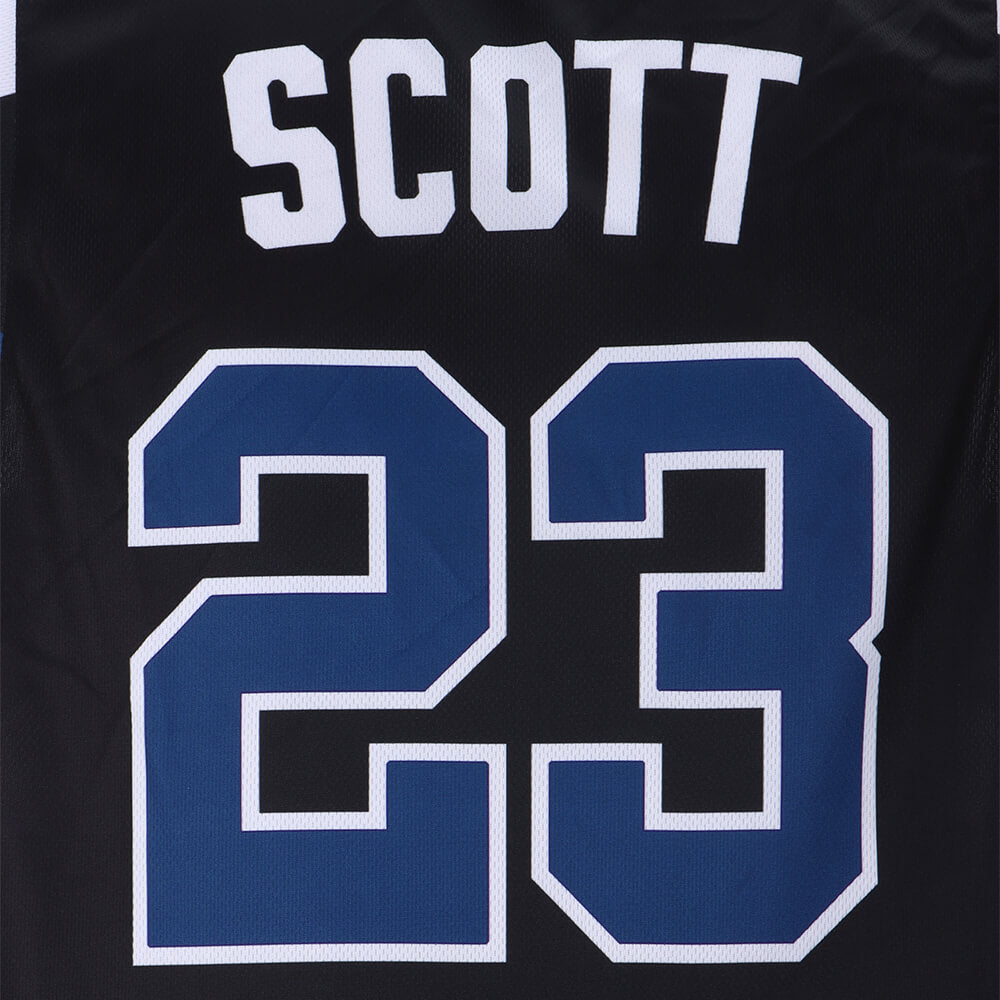 One Tree Hill Ravens Nathan Scott #23 Basketball Jersey Black Vikidoky