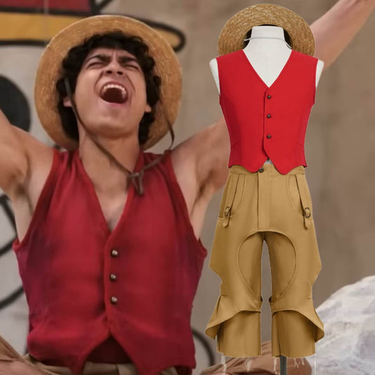 One Piece Monkey D. Luffy Cosplay Costume TV Season 2
