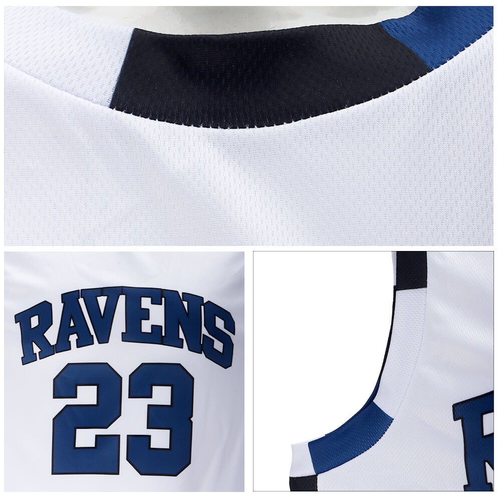 One Tree Hill Ravens Nathan Scott #23 Basketball Jersey White Vikidoky