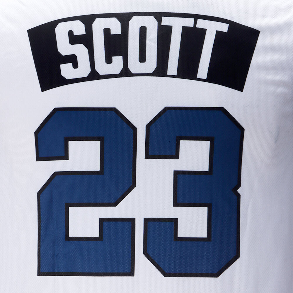 One Tree Hill Ravens Nathan Scott #23 Basketball Jersey White Vikidoky