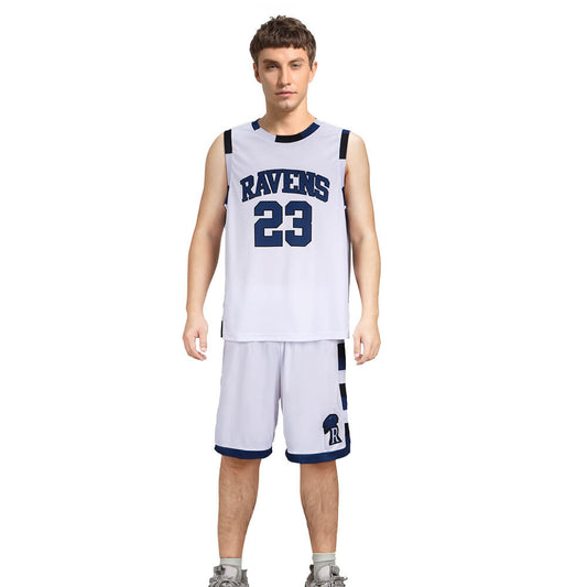 One Tree Hill Ravens Nathan Scott #23 Basketball Jersey White Vikidoky