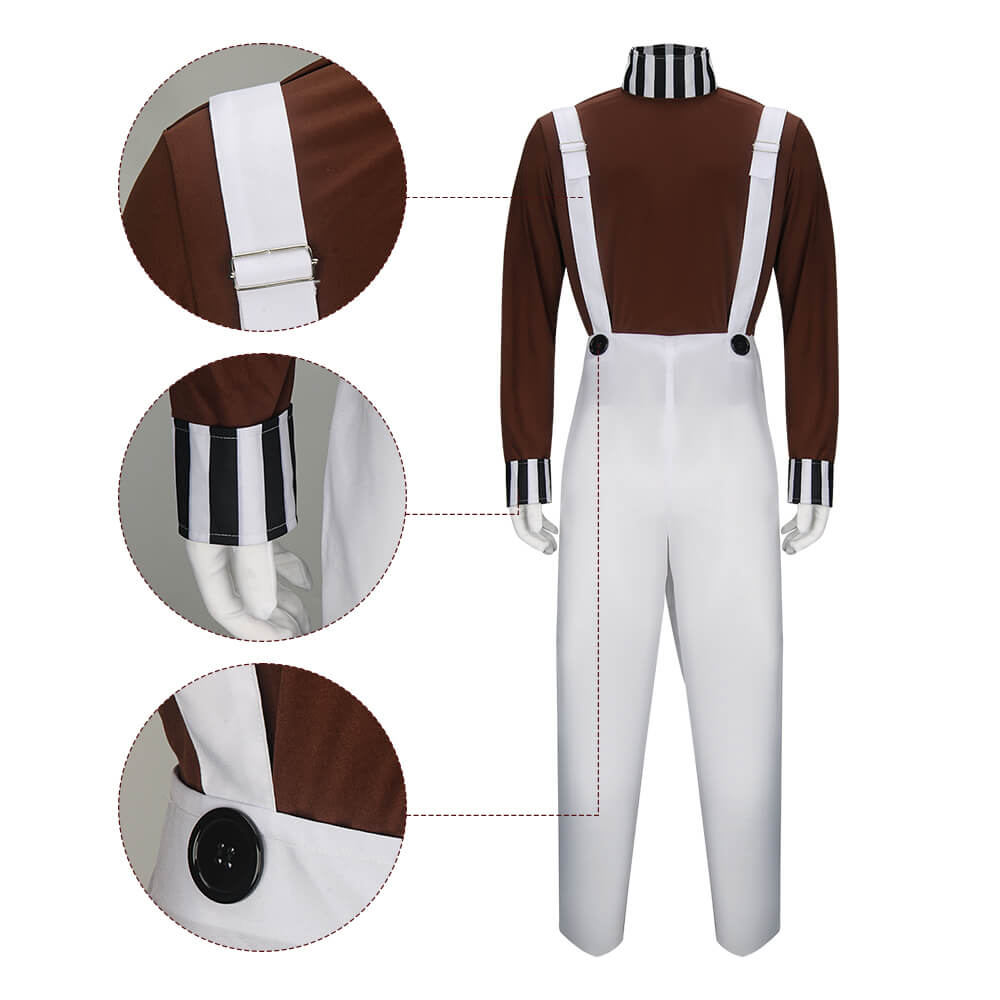 Charlie and the Chocolate Factory Oompa Loompa Cosplay Costume Style B Vikidoky