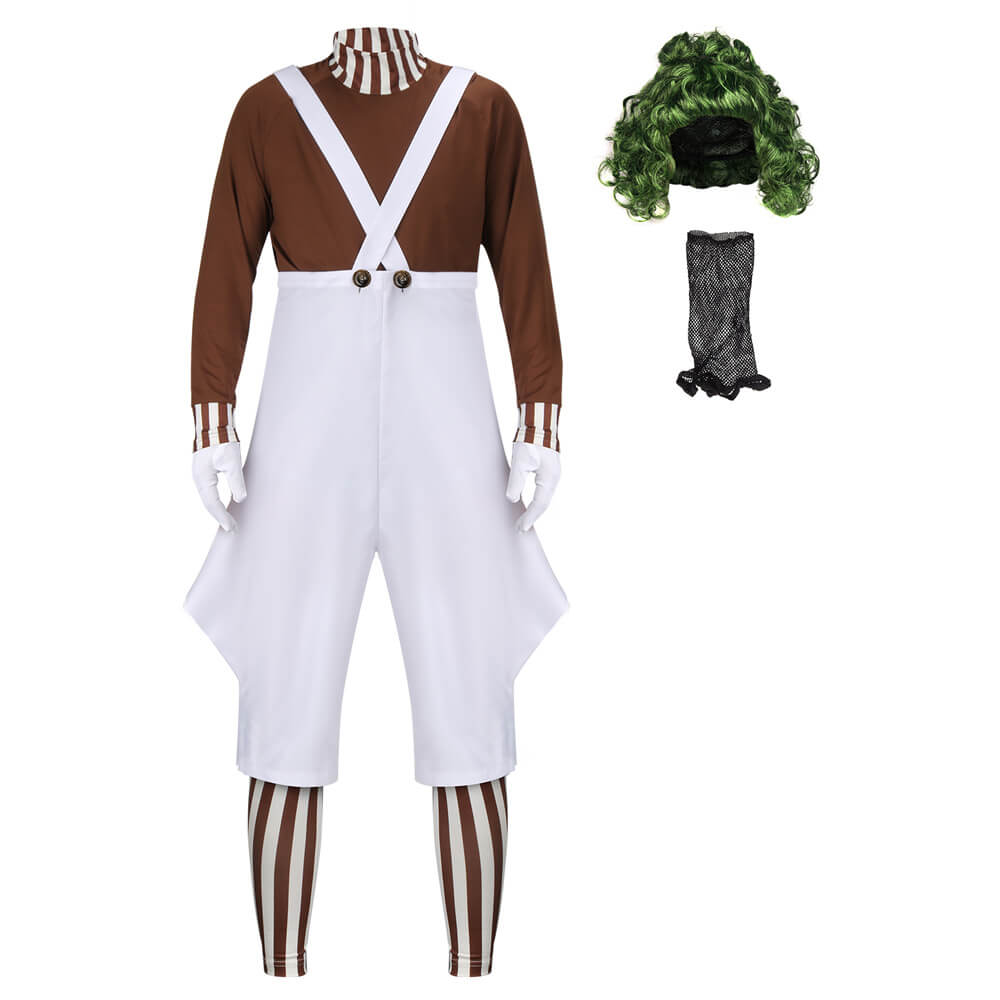 Charlie and the Chocolate Factory Oompa Loompa Cosplay Costume (M/XL/XXL Ready to Ship) Vikidoky