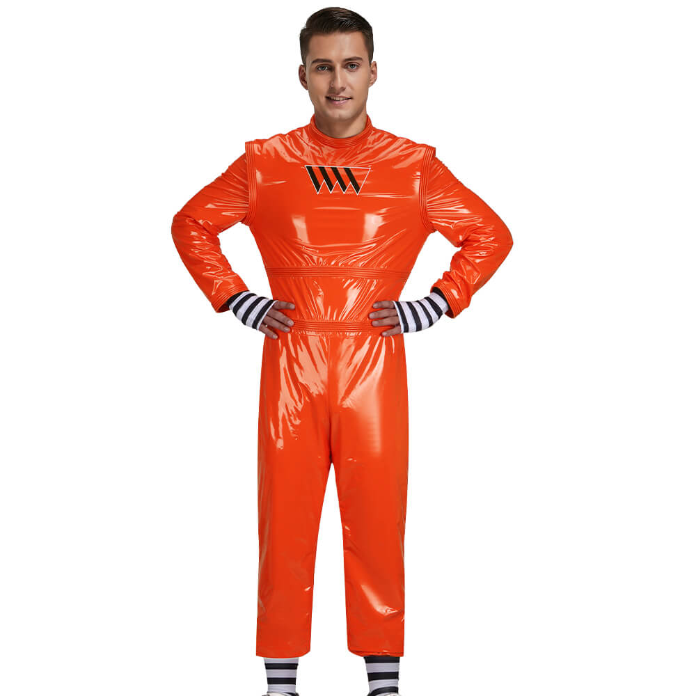 Willy Wonka Oompa Loompa Red Suit Cosplay Costume Chocolate Factory Vikidoky