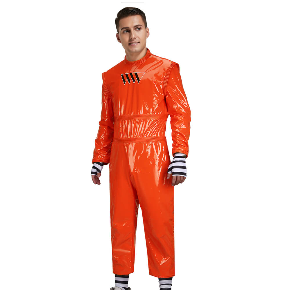 Willy Wonka Oompa Loompa Red Suit Cosplay Costume Chocolate Factory Vikidoky