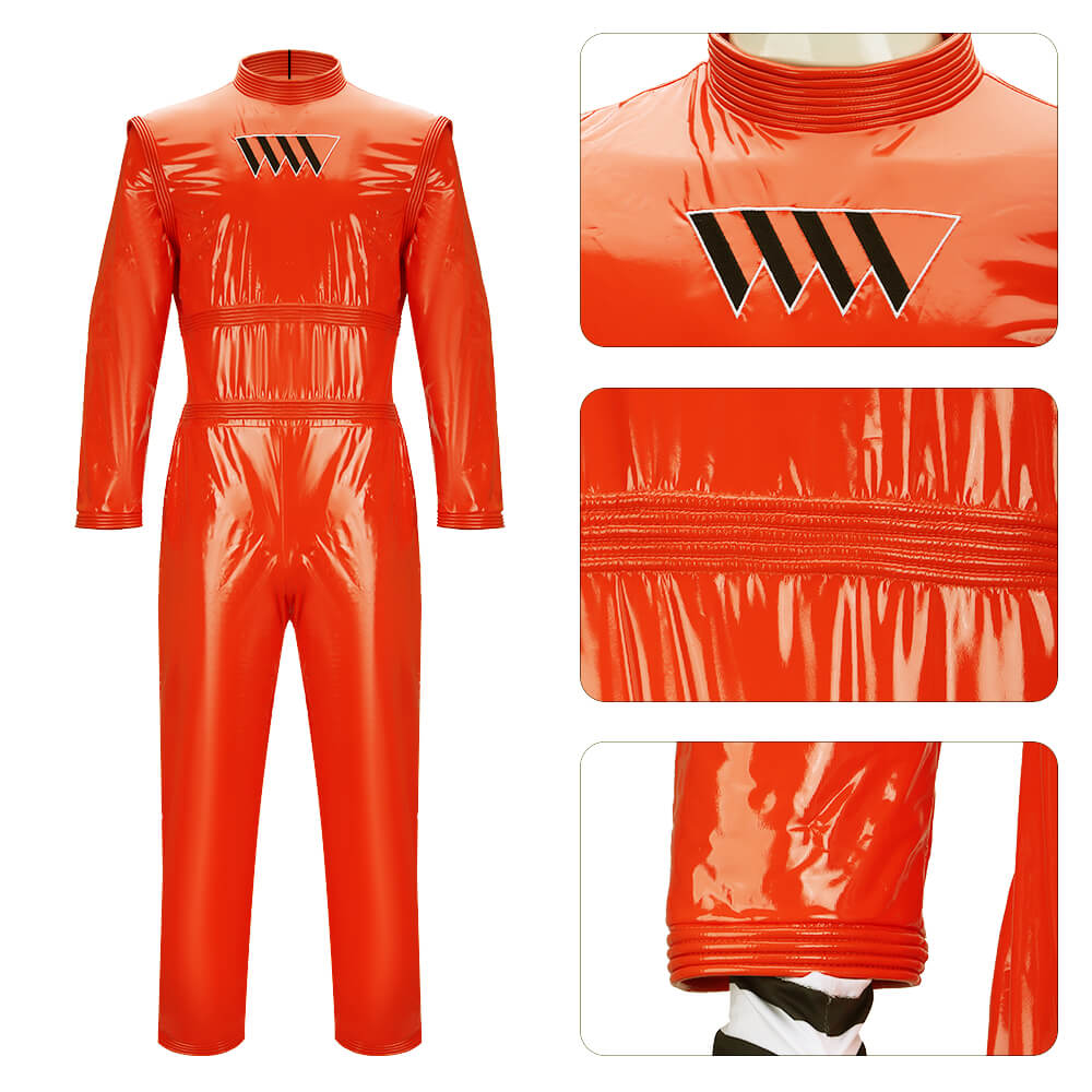 Willy Wonka Oompa Loompa Red Suit Cosplay Costume Chocolate Factory Vikidoky