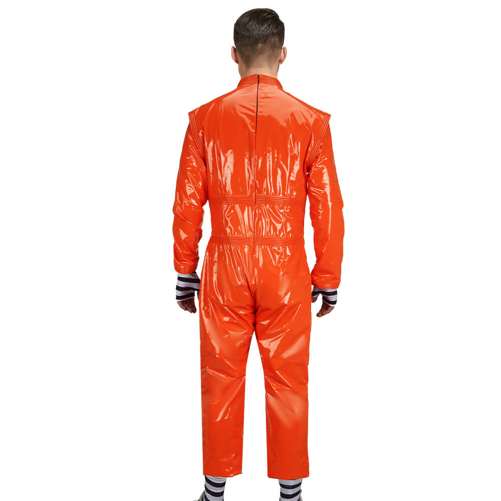 Willy Wonka Oompa Loompa Red Suit Cosplay Costume Chocolate Factory Vikidoky
