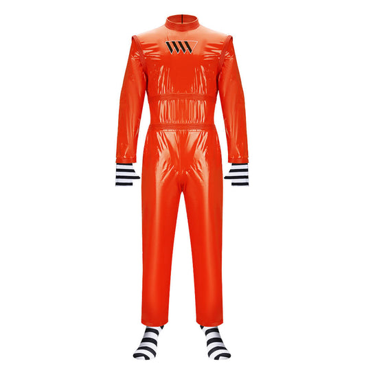 Willy Wonka Oompa Loompa Red Suit Cosplay Costume Chocolate Factory Vikidoky