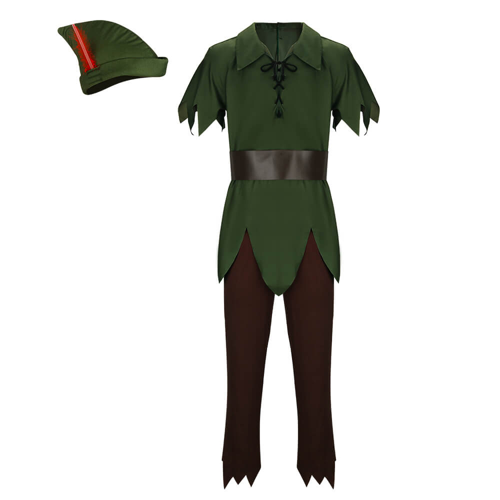 Adults Peter Pan Costume Halloween Christmas Fancy Dress (Ready to Ship) Vikidoky