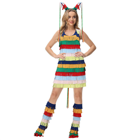 Pinata Costume for Women Halloween Outfit Fancy Dress Vikidoky