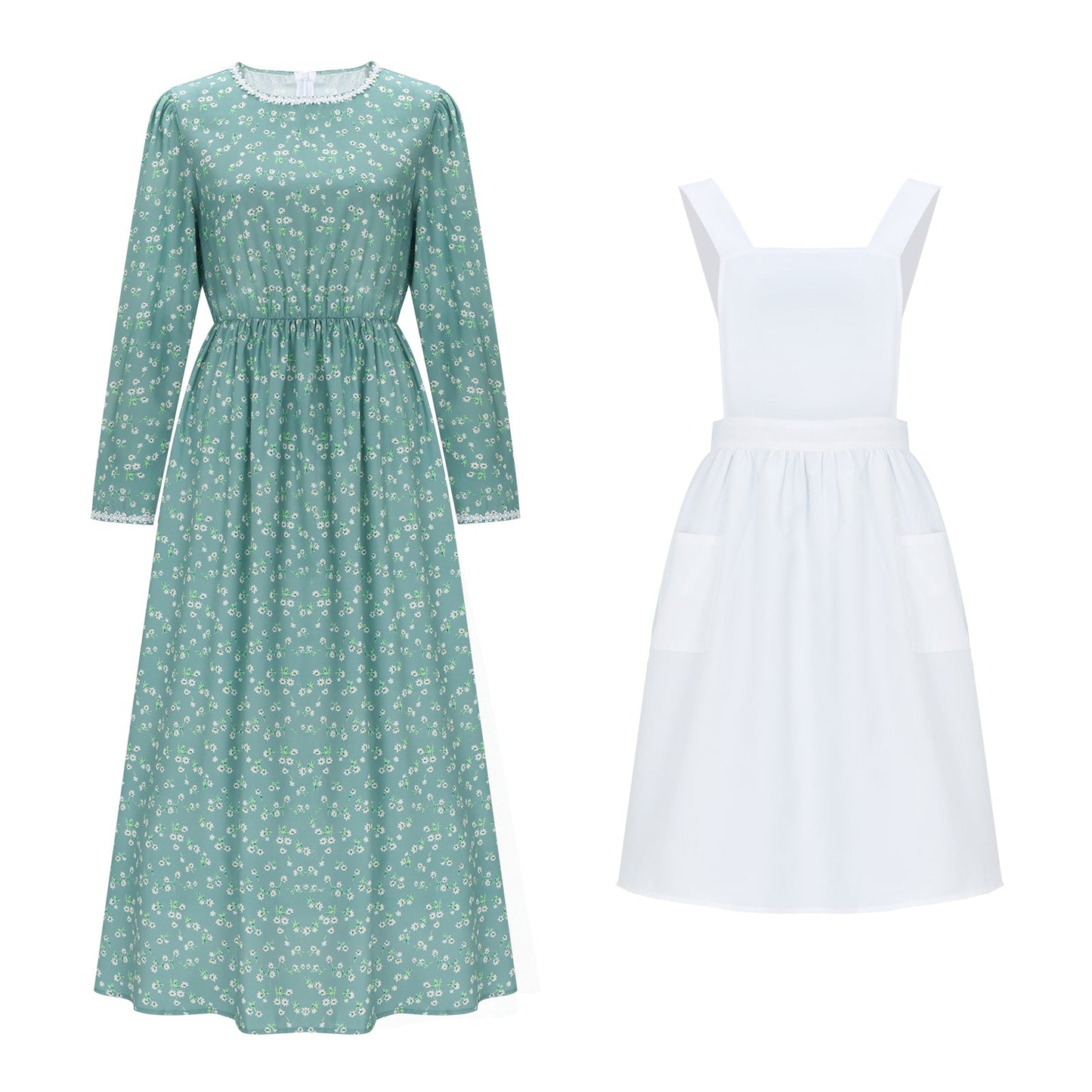 Pioneer Womens Dress Costume American Historical Clothing Prairie Colonial Dress Vikidoky