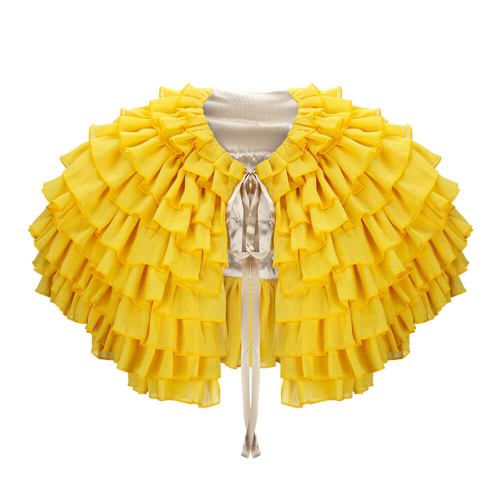 Poor Things Bella Baxter Cosplay Cape Yellow (Ready to Ship) Vikidoky