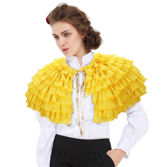 Poor Things Bella Baxter Cosplay Cape Yellow (Ready to Ship) Vikidoky