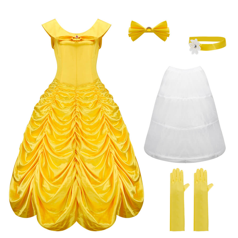 Beauty and the Beast Film Princess Belle Yellow Dress Cosplay