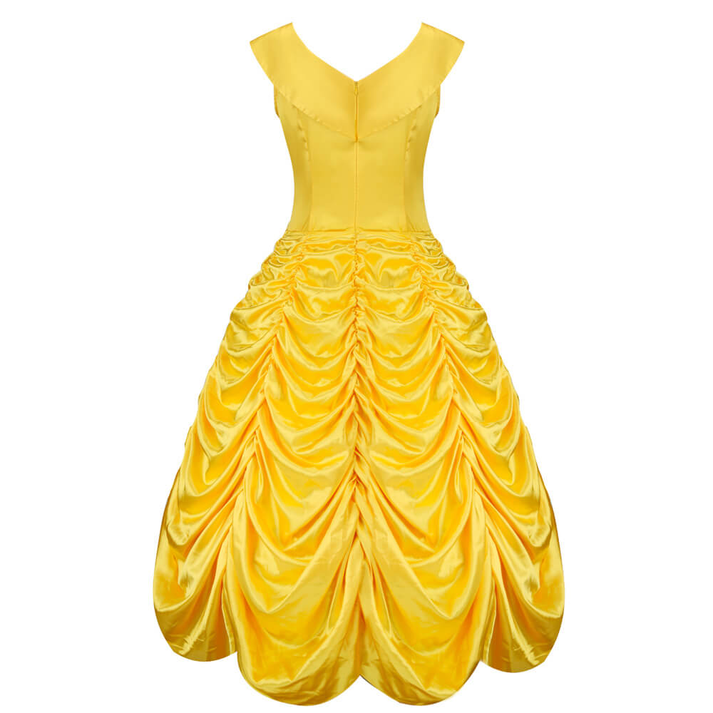 Beauty and the Beast Film Princess Belle Yellow Dress Cosplay
