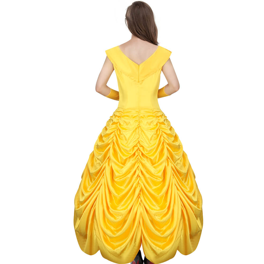 Beauty and the Beast Film Princess Belle Yellow Dress Cosplay