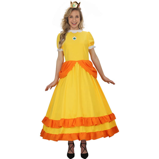 Princess Daisy Costume Dress Super Mario Cosplay Vikidoky